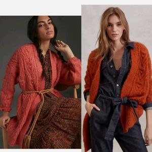 New Anthropologie Nuria Textured Cardigan Sweater
